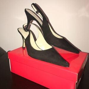 Black Slingbacks Sz 10